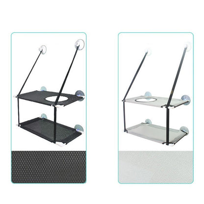 Rede de Gato para Janela Cama para Gatinho Cadeira de Sol Nicho Suspenso Sofá de Gato Túneis de Dois Andares Ventosa para Parede Cama Suspensa para Animais de Estimação de Inverno
