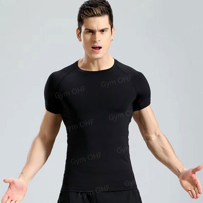 Anime Compression Shirt Men's Print Summer Short Sleeve Rash Guard Gym Workout T-Shirt Athletic Quick Dry Baselayer Undershirts