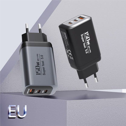 150W Fast Charging 3 Ports Mobile Phone Charger QC3.0 USB Type C Chargers Dual PD USB Wall Adapter EU/US Plug for iPhone Samsung