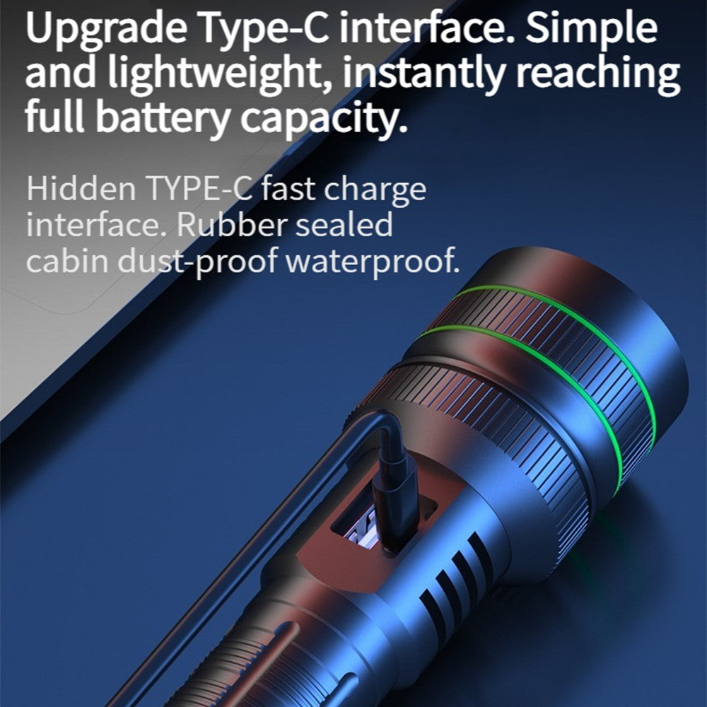 Super Bright Spotlight Long Range LED Flashlight With 26800 Parallel Battery Rechargeable Lamp Tactical Torch Waterproof Lantern