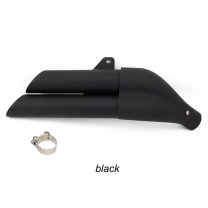 For the CM300/Rebel 300 modification the stainless steel exhaust tail section dual-tube muffler is installed at the rear section