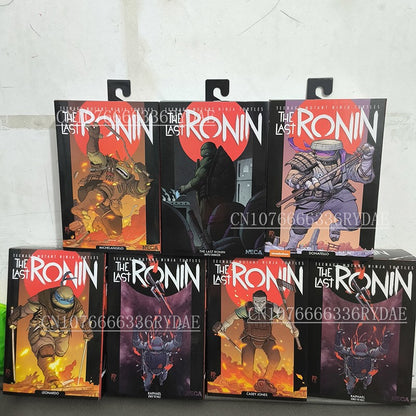 NECA The Last Ronin Leonardo Raphael Donatello Splinter Casey Jones Michelangelo Boneco de Ação Danificado em Batalha Brinquedos TMNT