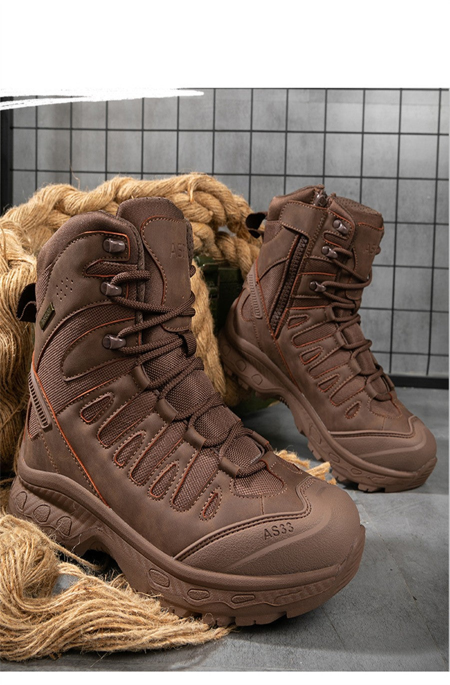 High Top Waterproof Men's Tactical Boots Hiking Shoes Large Size 47 Outdoor Sneakers Hiking Boots Non Slip Motorcycle Boots Men