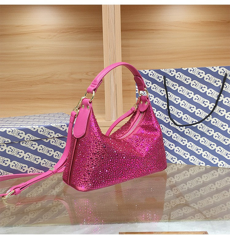 Women Evening Bag 2025 New Shiny Rhinestone Women's Shoulder Bag Fashion Luxury Dinner Party Handbag Female Crossbody Bags