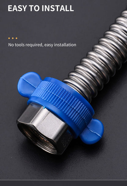 Mangueira de fole de aço inoxidável 304, 4 tubos de entrada de mangueira de metal para aquecedor de água separado, tubo de água de aço inoxidável doméstico quente e frio