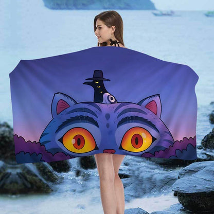 Kpop D-demon Hunters Beach Towels Shower Towel Sauna Travel Spa Microfiber Quick Dry Gym Accessories Cute Room Decor