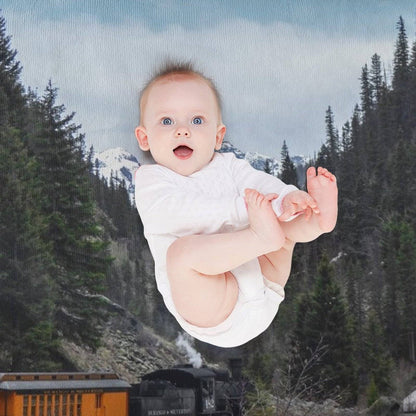 Train in Colorado Throw Blanket Soft Beautifuls Travel Comforter Blankets