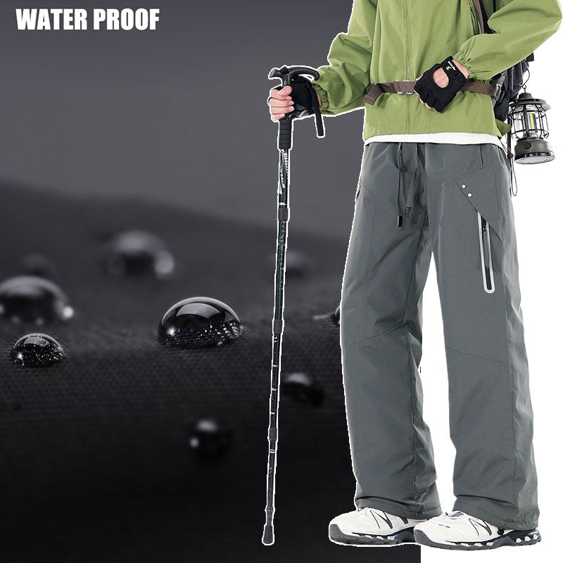 Calças de Caminhada Masculinas Inverno Quente Impermeáveis Corta-vento Refletivas para Escalada Acolchoadas Grossas para Camping Esqui Trekking Esportivas