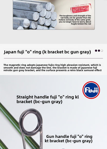 Vara Fuji Fuji tipo Ghost Face para pesca de micro-objetos, vibração, boca de cavalo, UL, ajuste rápido, vara retrátil para riacho