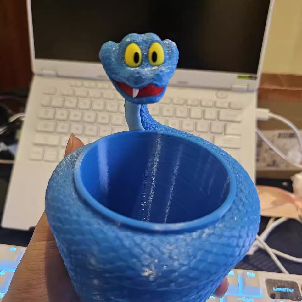 Disney Zootopia 2 Gary De’Snake Popcorn Bucket Figure - Pen Holder & Storage Bin, Collectible Desktop Organizer