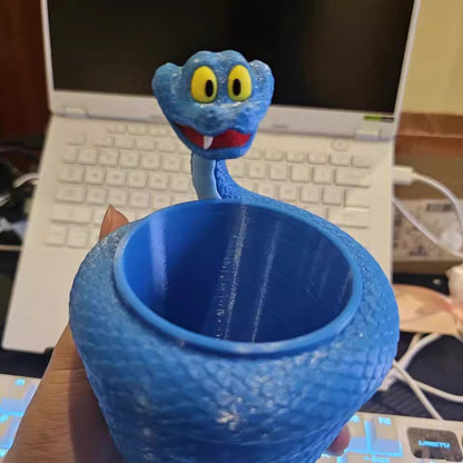 Disney Zootopia 2 Gary De’Snake Popcorn Bucket Figure - Pen Holder & Storage Bin, Collectible Desktop Organizer