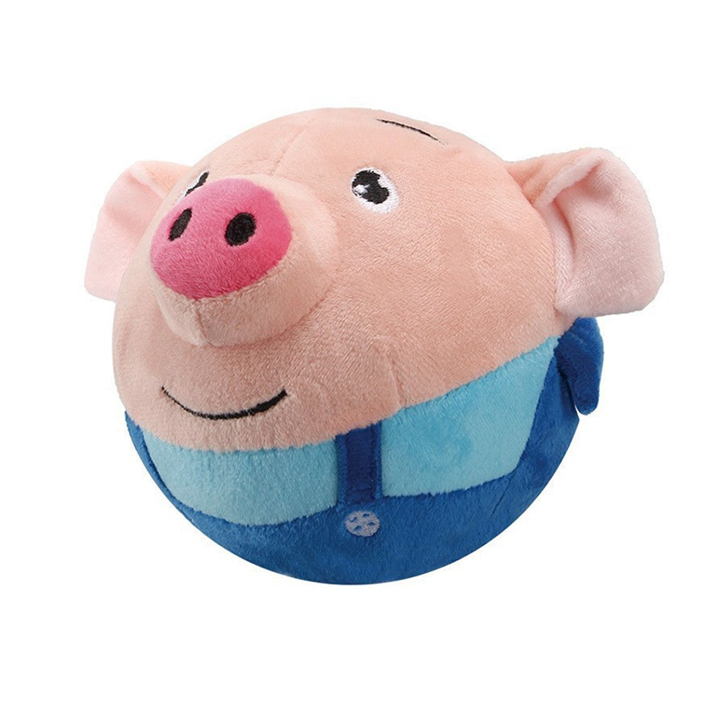 Brinquedo de Pelúcia Interativo Automático com Salto, Resistente à Mordida, com Som, Falante e Autônomo para Cães Pequenos e Médios