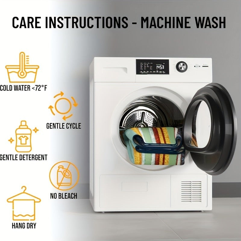 VIKAMA Christmas Red and Green Striped Rug Bedroom and Living Room Doormat Non-Slip, Stain-Resistant Floor Mat Home Decor