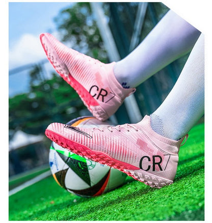 New Men's and Women's Football Cleats Firm Ground Outdoor Professional Football Shoes Lightweight Sports Sneaker Rugby Boots