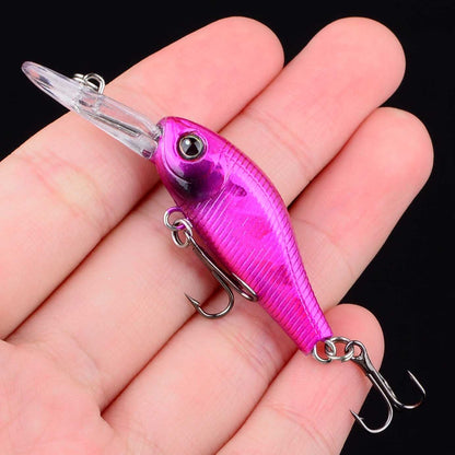 1 Isca Artificial Flutuante Mini Minnow Crank Wobbler Jerkbait Rígida para Pesca de Robalo em Água Doce e Salgada