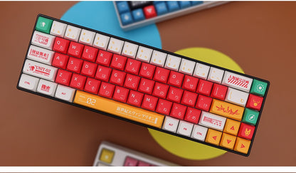 Keycaps Personalizadas Tema Eva Animação Japonesa Perfil XDA PBT Sublimação para Teclado Mecânico com Switch MX GMK