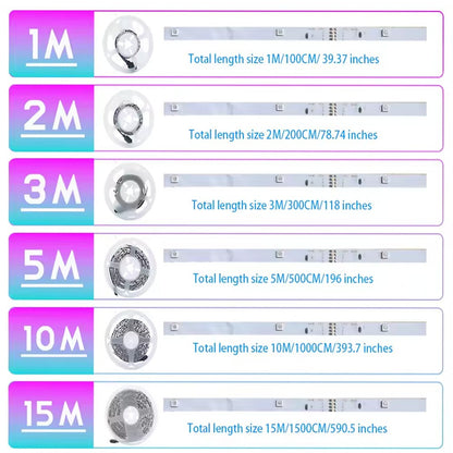 RGB Led Strip Lights 5m 10m 20m 30m Led Room Light with APP Control Flexible Ribbon Luces Led Tape for Room Bedroom Decoration
