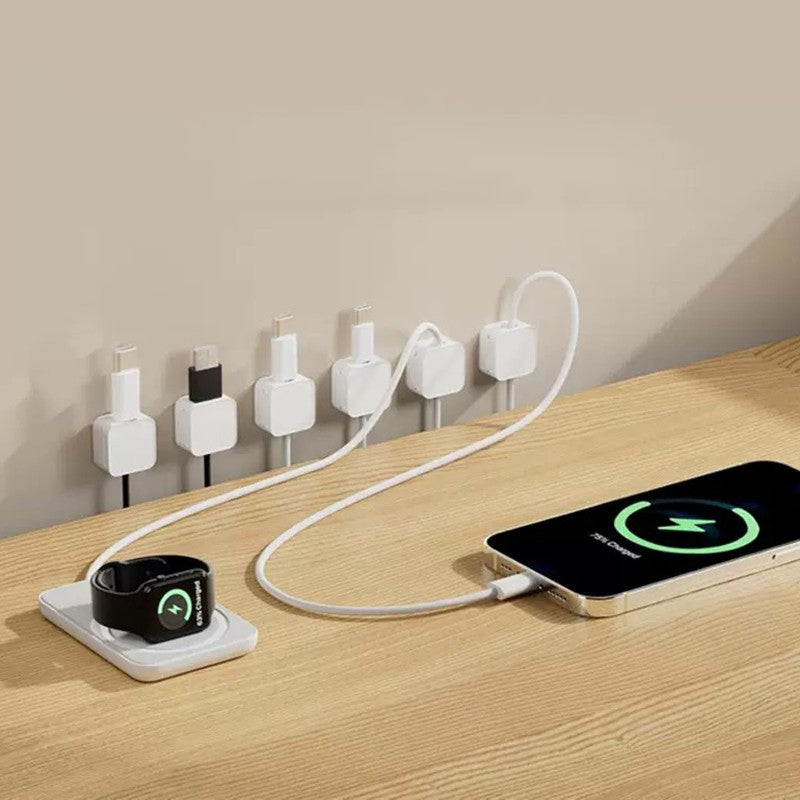 6 pçs Prendedores Magnéticos de Cabo Clip Organizador de Fio Ajustável Suporte de Cabo para Gerenciamento de Fios sob a Mesa