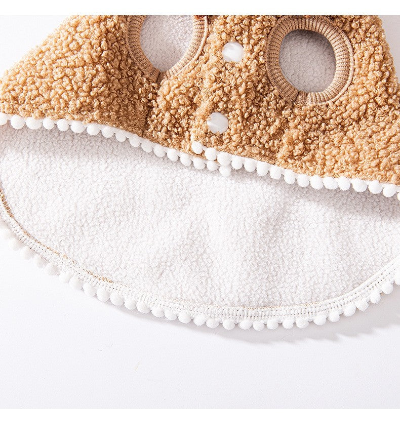 Roupas de Natal para Cães de Inverno Desenho Animado Vestido Médio e Grande Porte Golden Retriever Cão Grande Capa de Duas Pernas Vestido de Transformação
