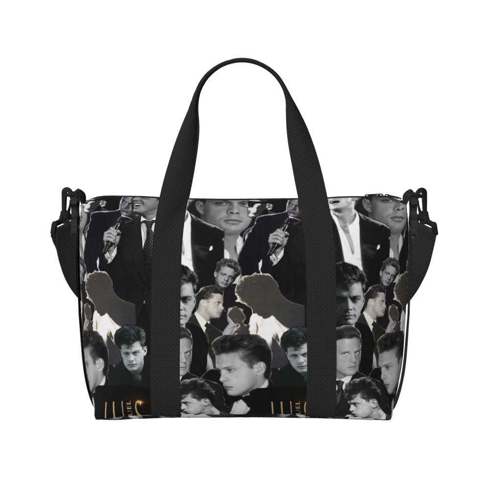 El Sol De Mexico Luis Miguel Beach Travel Bag Large Capacity Tote Bags for Gym Sport Women Shopping Duffle Shoulder Bag