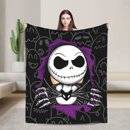 Nightmare Before Christmas Jack Cartoon Blanket Quality Soft  Throw Blanket Autumn Camping Couch Bed Graphic Bedspread