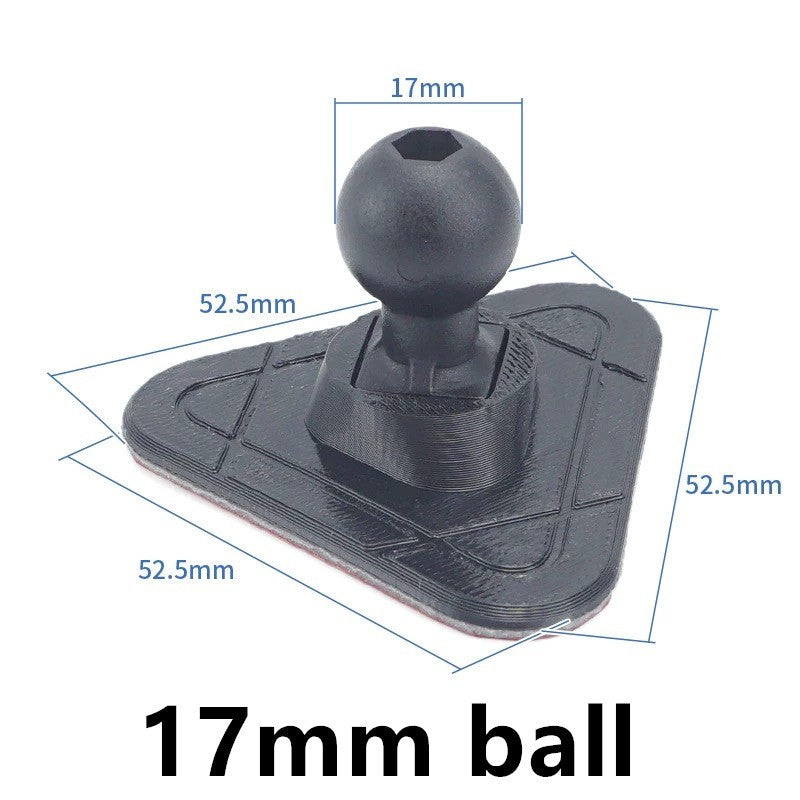 17mm Ball Head Car Center Console Adhesive Flexible Bending 3D Printing Base Suitable For Mobile Phone Holder Accessories