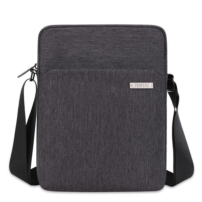 TINYAT Man's Simple Waist Bag Water Resistant Shoulder Bag Business Crossbody Bag work outdoor  for Daily Use Travel Office