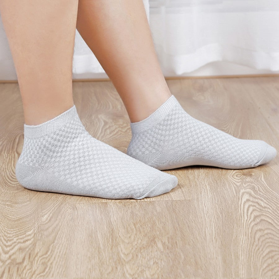 5Pairs/lot Men Socks Bamboo Fiber Short Ankle Socks High Quality Summer Winter Business Breathable Male Short Sock Meias Man Sox