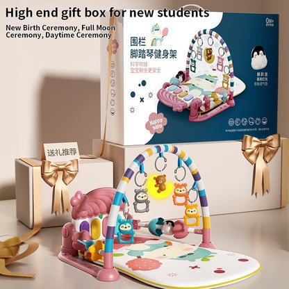 YIMI Baby Play Gym Mat Newborn Musical Playmat Colourful Musical Piano Toy Music Hanging Toy Crawling Blanket