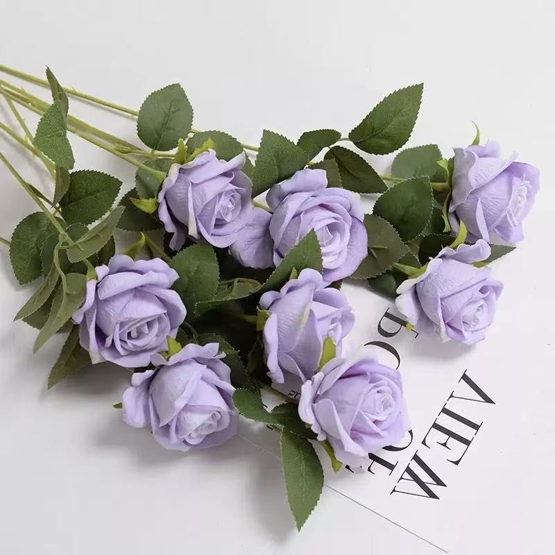 1~20pcs Artificial rose decoration Red rose Realistic artificial flowers Fake flowers Wedding dining table home decoration