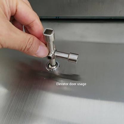 1 Chave Transversal Multifuncional em Liga de Zinco com Eixo Sextavado, Impermeável, Triangular, para Caixas Elétricas, Válvulas, Durável, Profissional
