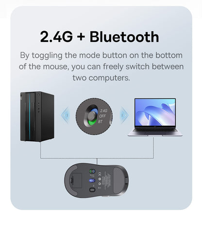 Mouse Sem Fio Baseus Editor Pro Bluetooth 5.1 Modo Duplo Bateria de Longa Duração Recarregável Ergonômico de Escritório com Display