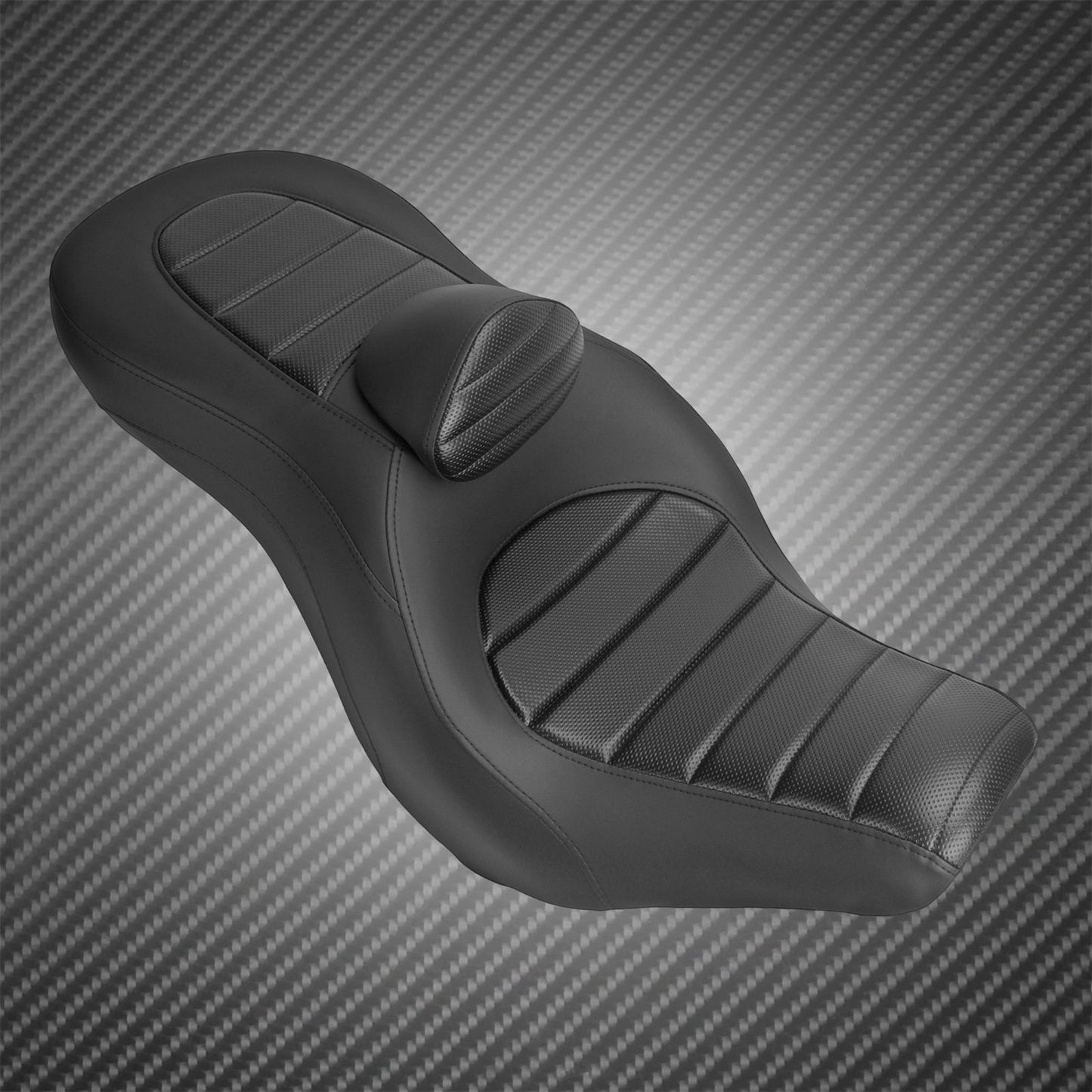 Assento de passageiro do condutor da motocicleta Almofada de assento duplo com encosto para Harley Softail Low Rider ST Sport Glide 2018-2024