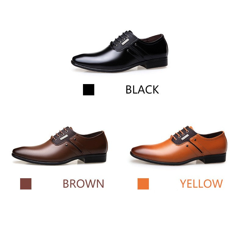 QFFAZ Big Size 38-47 Men Wedding Dress Shoes Black Brown Oxford Shoes Formal Office Business British Lace-up Men's Footwear