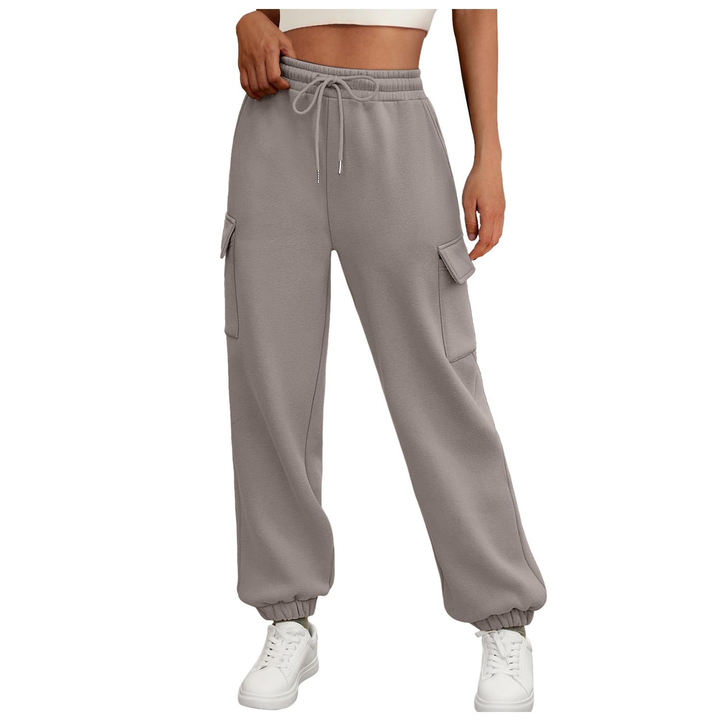 Women's Sweatpants Fleece Lined Baggy Athletic Jogger Trousers With Pockets 2025 Fall Casual Trendy Cargo Pants Fall Outfits