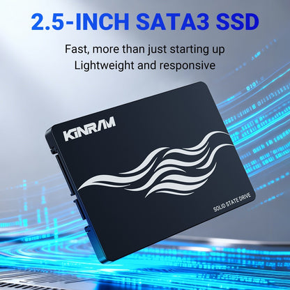 SSD KinRam 2.5 SATA3 128GB 120GB para Notebook, Disco Rígido de Estado Sólido Interno de Alta Velocidade SATA 3 para PC Desktop