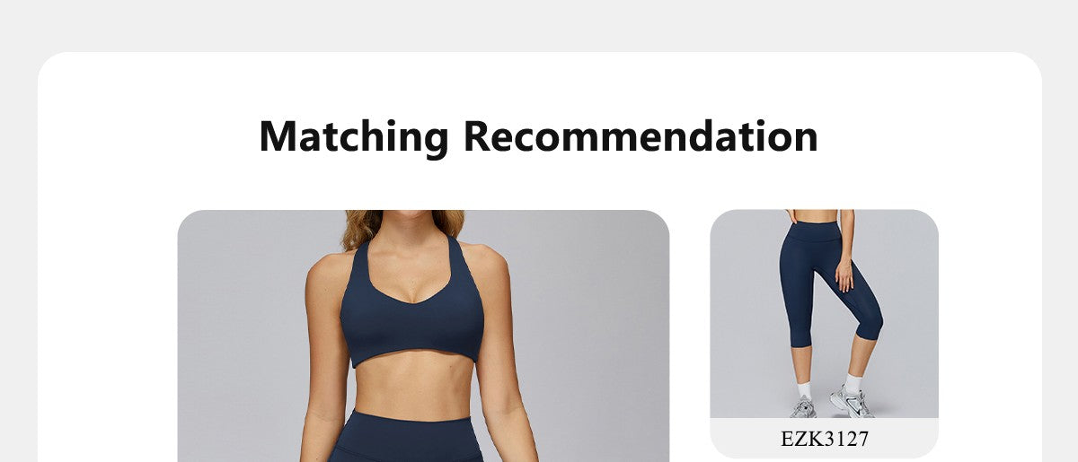 Hearuisavy Sports Set Women Gym H-Back Brushed-Feel Yoga Bra Running Breathable Quick Dry Tight Fitness Top High Waisted Pants