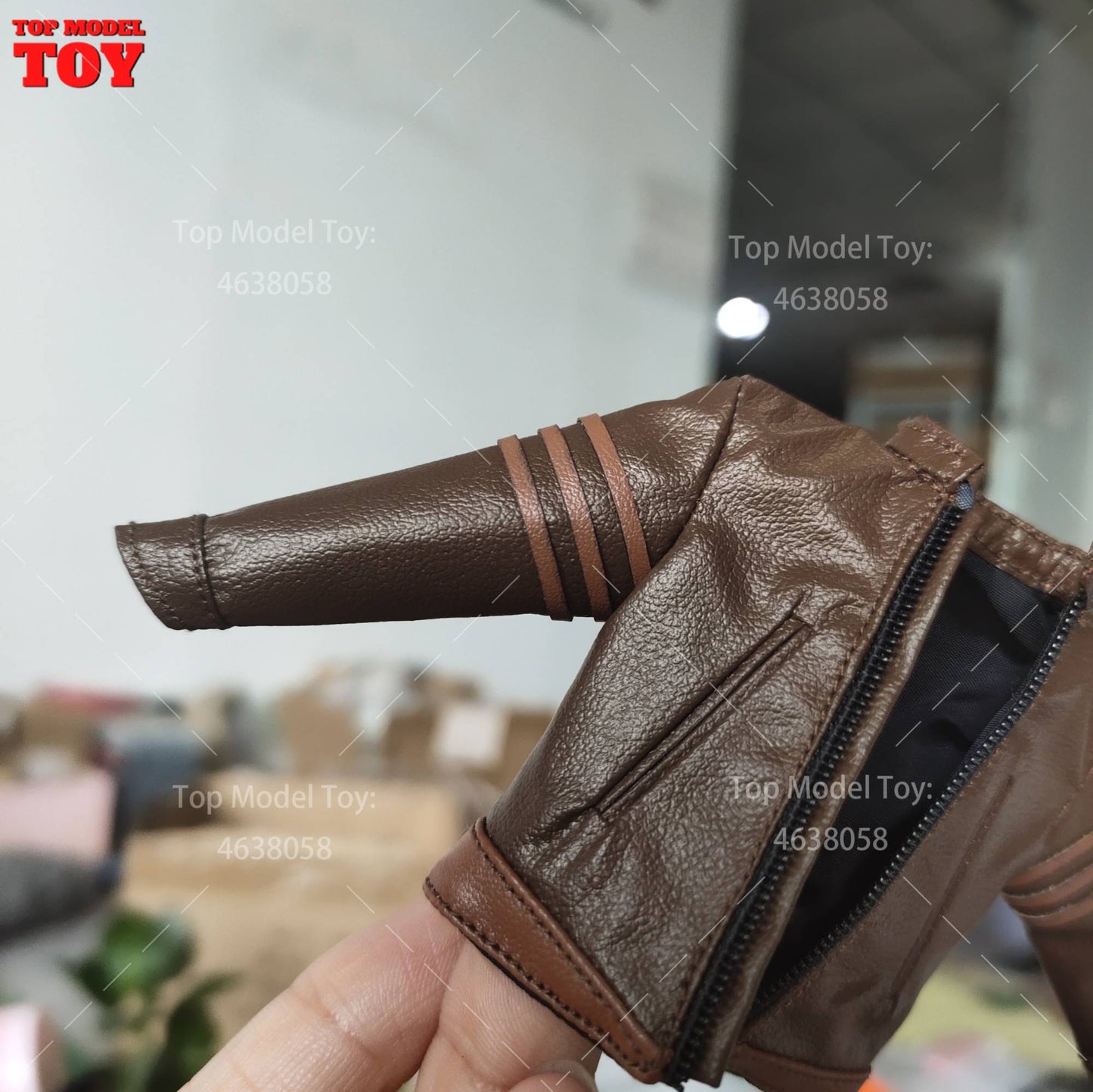 Jaqueta de Couro Marrom em Escala 1/12 Acessório de Roupa Modelo para Bonecos Articulados de 6'' Romankey Ant Notaman Masculino Soldados