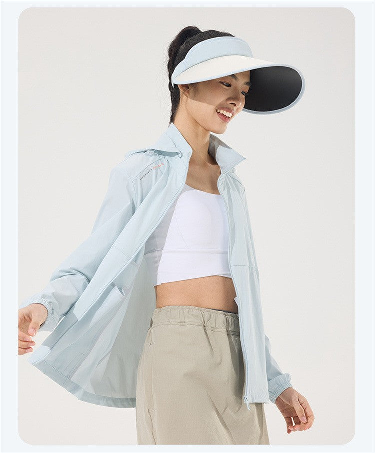 2025 new [new product upgraded skin clothing] high elastic sunscreen clothing men's and women's color contrast machine bag ice s