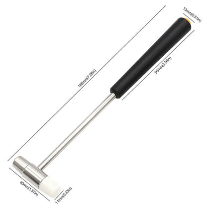 1 Martelo Pequeno Ferramenta de Reparo DIY Martelo de Borracha de Metal Martelo Portátil de Cabeça Dupla Para Reparo de Joias e Relógios Ferramentas Manuais