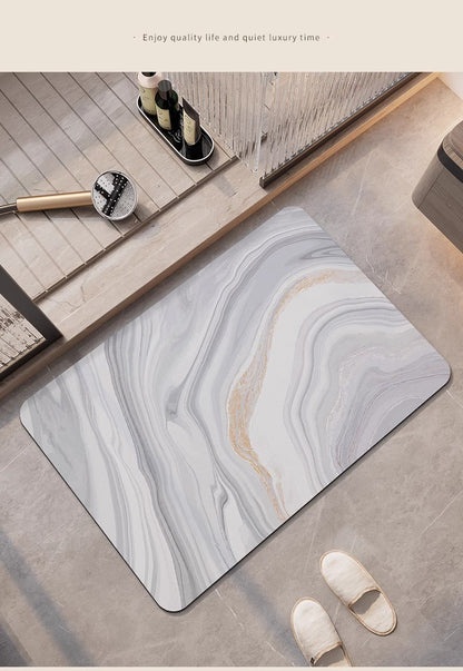 Diatomaceous Earth Bath Mat Bathroom Absorbent Foot Mats Non-Slip Shower Pad Toilet Carpet Quick Dry Entrance Doormat Washable