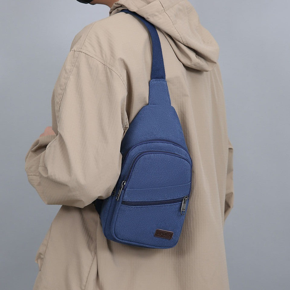 Men's Canvas Crossbody Bag Wear-resistant Outdoor Shoulder Messenger Bag for Travel Sports Daily Casual Durable