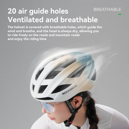 Capacete de Ciclismo ROCKBROS Leve Respirável Antibacteriano Integrado Ajustável com Fivela Magnética Capacete de Segurança