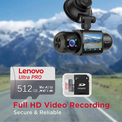 Cartão de Memória Micro SD de Alta Velocidade Lenovo 2TB 1TB 512GB 256GB ATÉ 100MB/s U3 128GB Cartão TF para Adaptador de Leitor de Cartão USB Micro sd