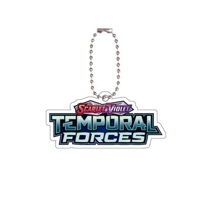 Chaveiro de acrílico de série completa para Mega Evoluções em inglês Sv10 Sv11 Sv9 151 Logotipo Anime Pingente de acrílico de decoração de bolsa