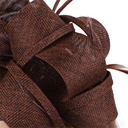 Fascinator de Cabelo com Clipe para Casamento - Pena Laranja Charmosa, Chapéu, Flor, Véu, Acessório de Cabelo de Noiva para Festas SYF678