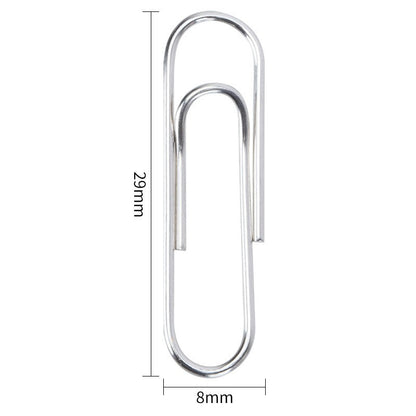 29mm Metal Silver Paperclip Stationery Binder Clip Bookmarks Paper Clips Organizers for Paper Documents Office School Supplies