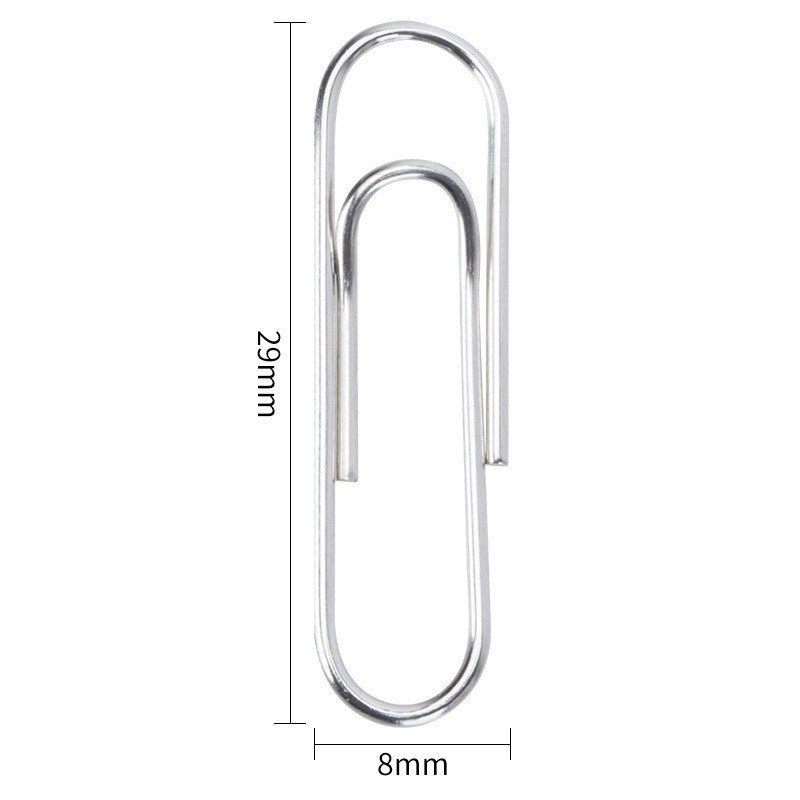 29mm Metal Silver Paperclip Stationery Binder Clip Bookmarks Paper Clips Organizers for Paper Documents Office School Supplies
