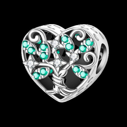 925 Sterling Silver Green Series Flower Tree Apple Pendant DIY Fine Beads Fit Original Charms Bracelet Women Jewelry Diy