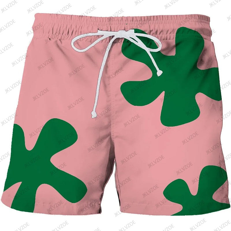 3D Anime Summer New Patrick Star Board Shorts Trunks Quick Dry Beach Swiming Shorts Women Men Hip Hop Short Pants Beach Clothes